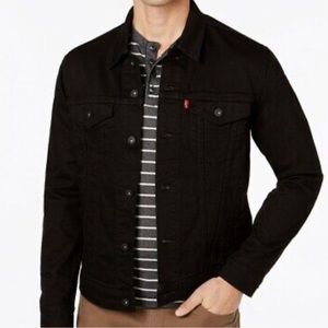 LEVI'S TRUCKER DENIM JACKET NITE BLACK JEAN MENS  Size M